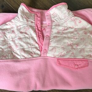 Happy Camper Pink Fleece Pullover western rodeo